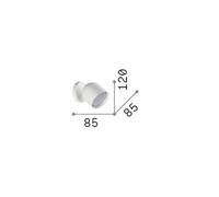 Ideal Lux applique Dodo nero a 1 luce in metallo Ø 8,5 cm ideal lux