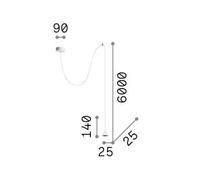 Ideal Lux Archimede Cono Lampada a sospensione LED, bianco, metallo IDEAL LUX