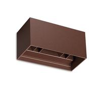 Applique Da Parete Contemporaneo Atom Alluminio Coffee Led 25W 3000K Ip54