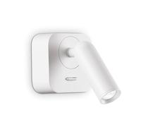 Applique Moderna Bean Square Metallo Bianco Led 3W 3000K Luce Calda