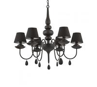 Ideal Lux BLANCHE SP6 NERO Mod. 111872 Lampada A Sospensione 6 Luci