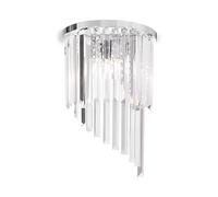 Applique Contemporanea Carlton Metallo-Cristallo Cromo 3 Luci E14