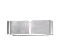 Applique Contemporanea Clip Metallo Argento 2 Luci E27