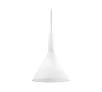 Sospensione Moderna Cocktail Vetro Bianco 1 Luce E14