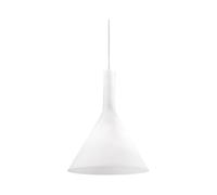 Sospensione Moderna Cocktail Vetro Bianco 1 Luce E14