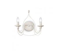 Corte applique 2 luci metallo modellato finitura bianco antico [EEK: A]