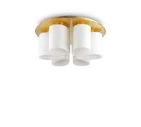 Plafoniera Contemporanea Daisy Metallo Oro 6 Luci E27