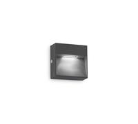 Applique Da Parete Contemporaneo Dedra Alluminio Grigio Led 1,5W 3000K Ip65