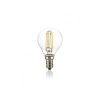 LAMPADINA ATTACCO E14 SFERA IN VETRO TRASPARENTE 4 W 400 lm 3000 K Ø 45 x H 78 mm dimmerabile triac