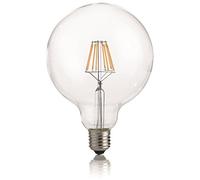 Ideal Lux, E27 8W, LAMPADA GLOBO G120 A FILAMENTO LED IN ZAFFIRO SINTETICO Luce calda 2700K 1000 Lumen 360°