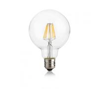 Ideal Lux E27 GLOBO D095 08W 3000K CRI80 TRASP Mod. 101323 Confezione Kit 10 Lam