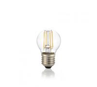 LAMPADINA ATTACCO E27 IN VETRO TRASPARENTE SFERA 4 W 490 lm 4000 K 80 Ø 45 x H 75 mm
