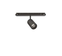 Faretto Binario Singolo Ego Alluminio Nero 1 Luce 8W 3000K Luce Calda 1-10V