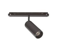 Faretto Binario Singolo On-Off Ego Alluminio Nero 1 Luce 12W 3000K Luce Calda