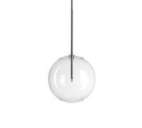 EQUINOXE SOSPENSIONE IN VETRO TRASPARENTE E CROMO 1 LUCE ATTACCO G4 D.25CM