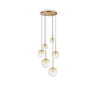 Ideal Lux EQUINOXE SP6 AMBRA SFUMATO Mod. 345406 Lampada A Sospensione 6 Luci