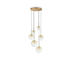 Ideal Lux EQUINOXE SP6 AMBRA SFUMATO Mod. 345406 Lampada A Sospensione 6 Luci