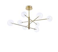 Sospensione Contemporanea Equinoxe Metallo Ottone 8 Luci 2W 3000K Luce Calda
