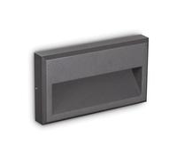 Applique Da Parete Contemporaneo Febe Alluminio Grigio Led 6W 4000K Ip65