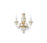 Applique Classica Firenze Materie Plastiche Bianco 2 Luci E14