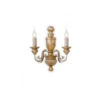 Applique Classica Firenze Materie Plastiche Oro 2 Luci E14