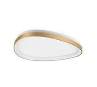 Plafoniera Contemporanea Gemini Metallo Ottone Led Integrato 27W 3000K Ip20