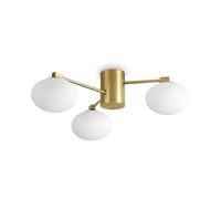 Plafoniera Contemporanea Hermes Metallo Ottone 3 Luci G9 28W 3000K Ip20