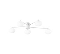 Plafoniera Moderna Hermes Metallo Bianco 5 Luci G9 28W 3000K Ip20
