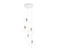 Ideal Lux ICE SP5 BIANCO Mod. 237671 Lampada A Sospensione 5 Luci