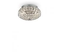 Plafoniera Contemporanea King Metallo-Cristallo Cromo 3 Luci G9 3W 3000K