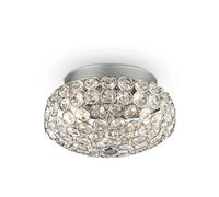 Plafoniera Contemporanea King Metallo-Cristallo Cromo 3 Luci G9 3W 3000K