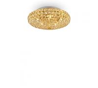 Plafoniera Contemporanea King Metallo-Cristallo Oro 5 Luci G9 3W 3000K