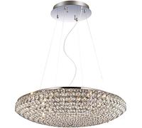 Sospensione Contemporanea King Metallo-Cristallo Cromo 12 Luci G9 3W 3000K