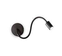 Applique Moderna Focus-1 Metallo Nero Led 4W 3000K Luce Calda