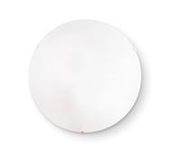 Plafoniera Moderna Simply Vetro Bianco 2 Luci E27