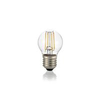 IDEAL LUX Lampadina LED E27 Sfera Mod 188942 4W 3000K CRI80 Dimmerabile Trasparente Kit 10 lampadine