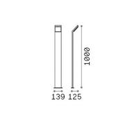Ideal Lux Lampione a LED Stile grigio altezza 100 cm alluminio 3.000 K IDEAL LUX