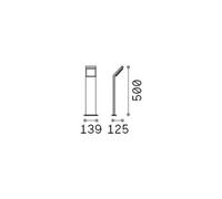 Ideal Lux Lampione a LED Stile grigio, altezza 50 cm alluminio 3.000 K IDEAL LUX
