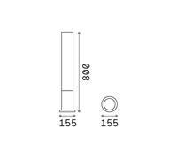 Ideal Lux lampione Edo rotondo, bianco, GX53 IDEAL LUX