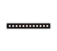 Faretto Ad Incasso Contemporaneo Lika Alluminio Nero Led 19W 3000K Ip20