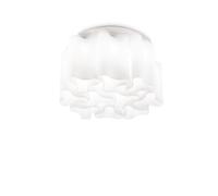 Plafoniera Moderna Compo Metallo Bianco 10 Luci E27