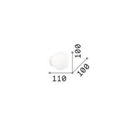 Ideal Lux Mapa applique, Ø 10 cm, vetro opale, bianco, globo IDEAL LUX