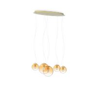 Ideal Lux MAPA CLEAR SP5 AMBRA Mod. 346588 Lampada A Sospensione 5 Luci
