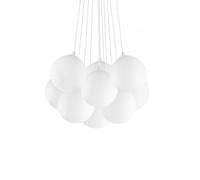 IDEAL LUX Sospensione Mapa Plus SP11 Mod. 131924 Vetro bianco 11 luci E14