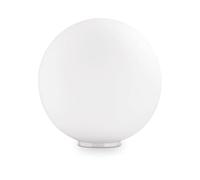 Lampada Da Scrivania-Ufficio Moderna Mapa Vetro Bianco 1 Luce E27 D30Cm