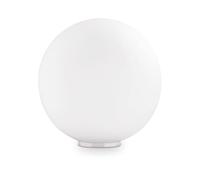 Lampada Da Scrivania-Ufficio Moderna Mapa Vetro Bianco 1 Luce E27 D40Cm