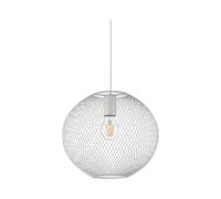Lampadario A Sospensione Moderno Net Metallo Bianco 1 Luce E27 42W Ip20