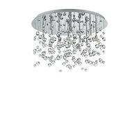 Plafoniera Contemporanea Neve Metallo Cromo 8 Luci G9 3W 3000K Luce Calda