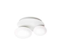 Plafoniera Contemporanea Ninfea Metallo Bianco 2 Luci Gx53 9W 3000K Luce Calda