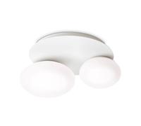 Plafoniera Contemporanea Ninfea Metallo Bianco 2 Luci Gx53 9W 3000K Luce Calda